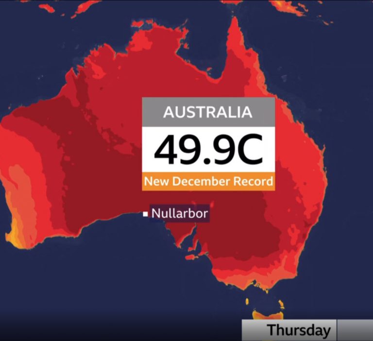 Tombol Ausztrália legszörnyűbb hőhulláma, 49,9 Celsius fokban már az országutak is olvadnak