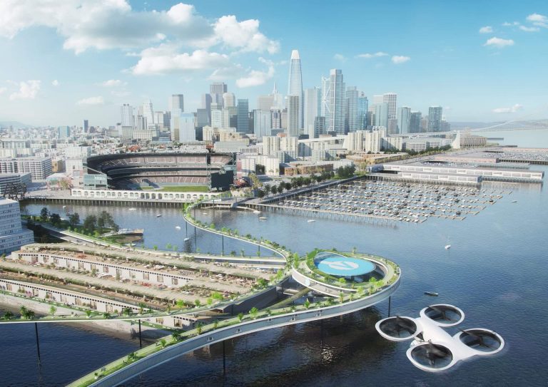 Így fog kinézni a jövő városa, ahol mindenki repülő autóval közlekedik