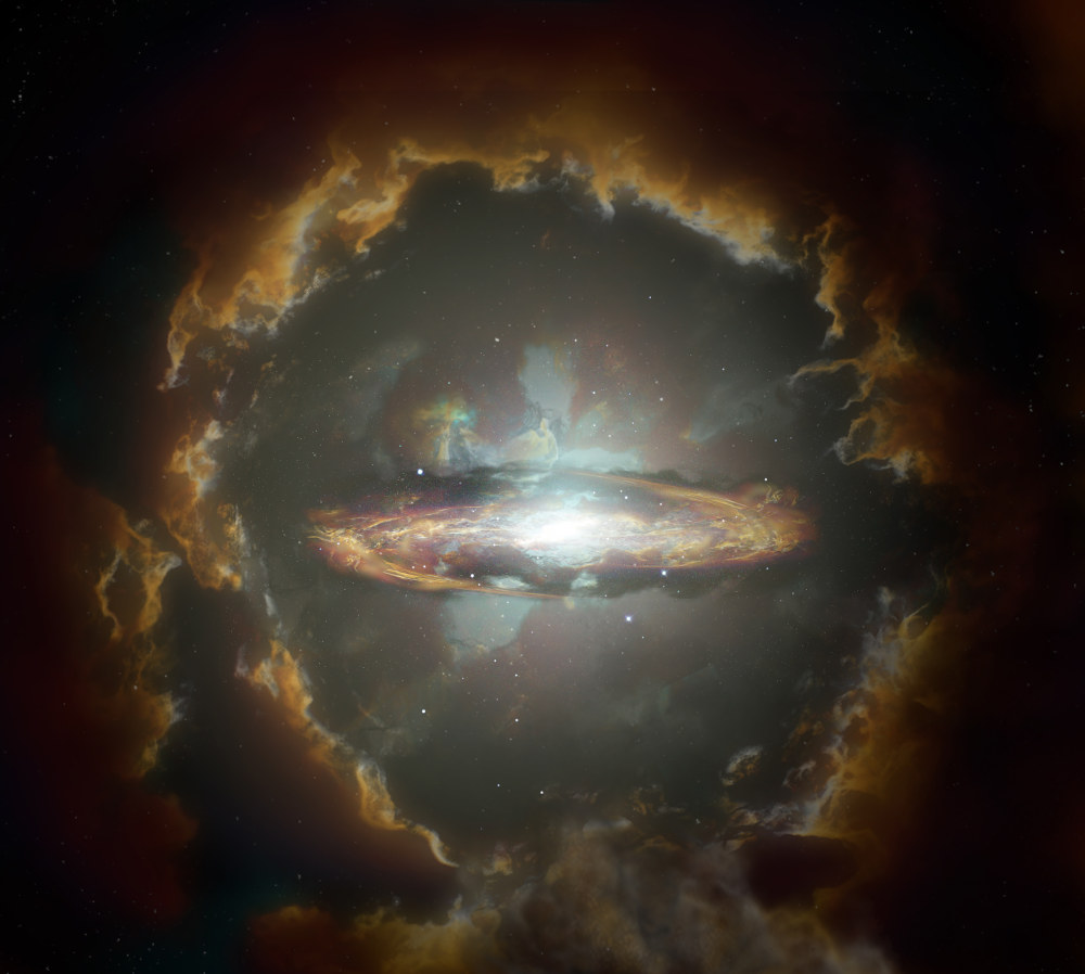 Hatalmas forgó korongot találtak a korai világegyetemben