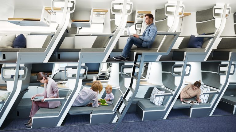 Emeletes utaskabinok jelenthetik a megoldást a légitársaságok problémájára