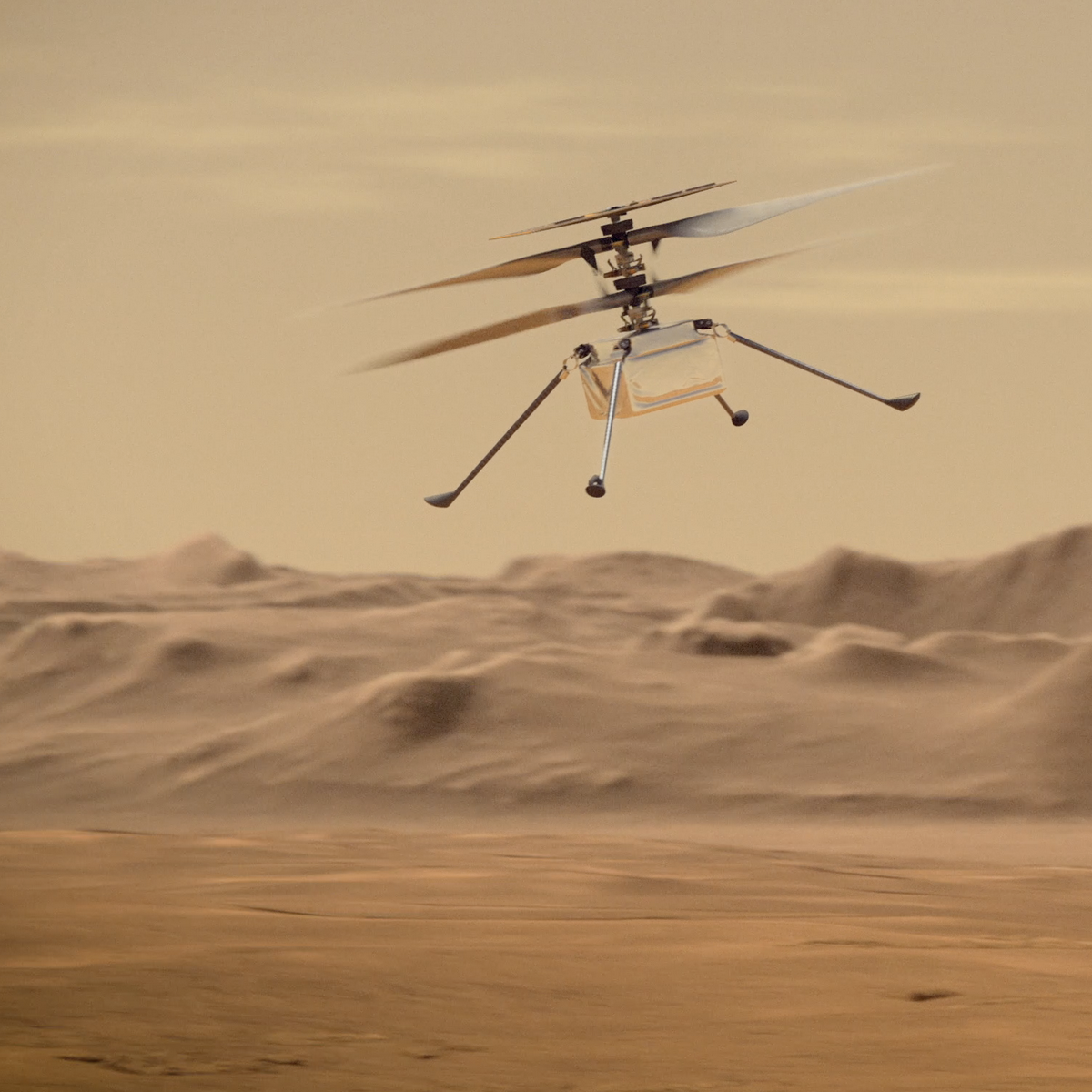 Így röpköd majd a ritka marsi légkörben a földi helikopter