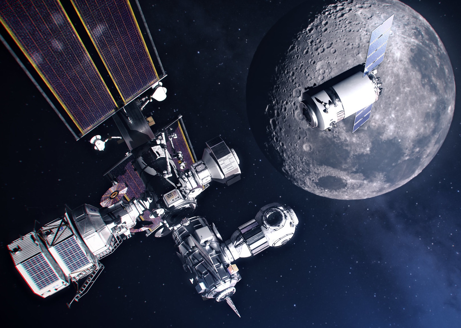 Látványos képeket tett közzé a NASA a Hold körül keringő űrállomásról