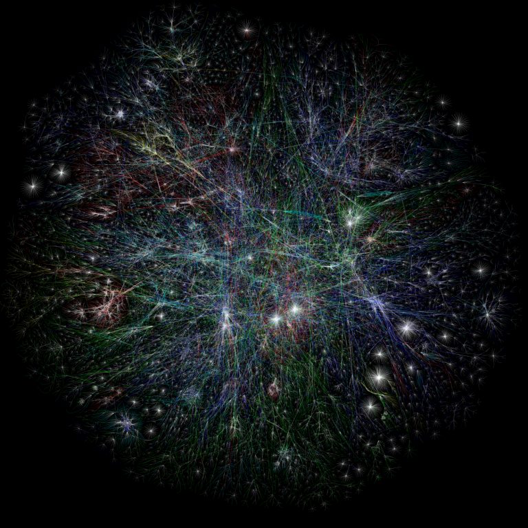 Intergalaktikus Számítógépes Hálózatból organikus mátrixszá nőtt az internet és egy nyugtalanító élőlényhez hasonlít a ‘97 óta készülő vizualizáción