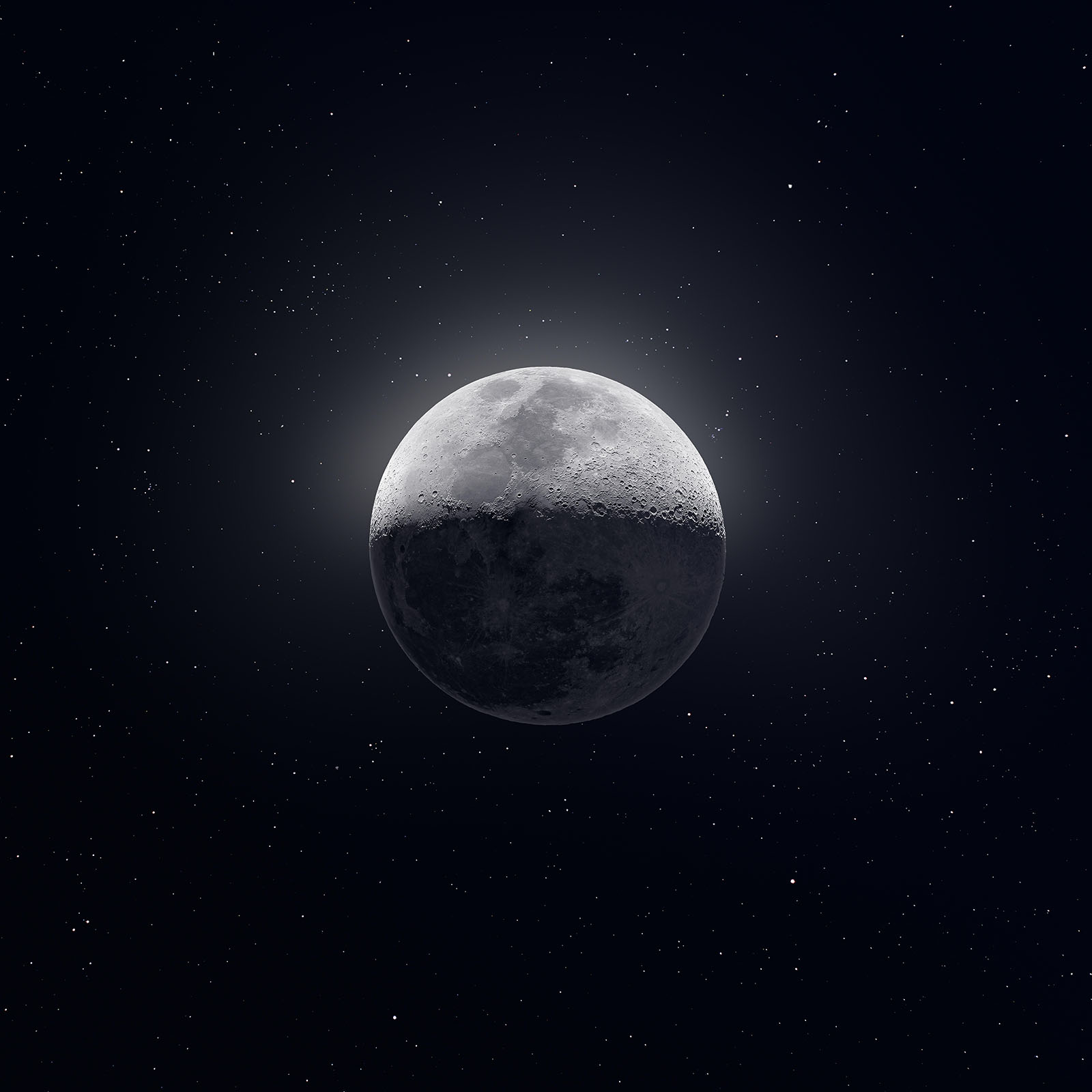 Ötvenezer fotó egyetlen képbe sűrítve a Holdról, egyetlen tökéletes fénykép kedvéért