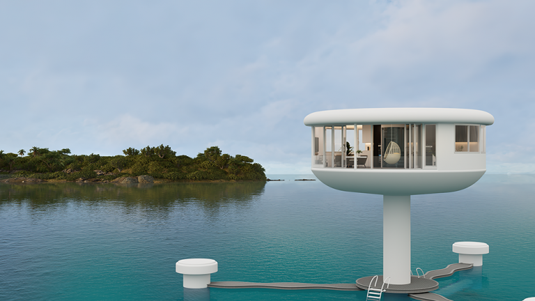 Átadták a futurisztikus óceáni vízilakások első prototípusát és a ház rögtön össze is dőlt