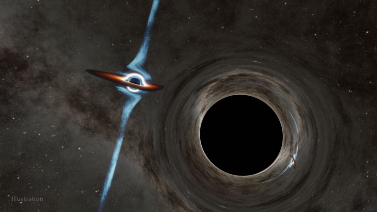 Még a Naprendszer is eltörpül a szörnyeteg fekete lyukak mellett, amelyek mérete ezen az animáción látszik csak igazán