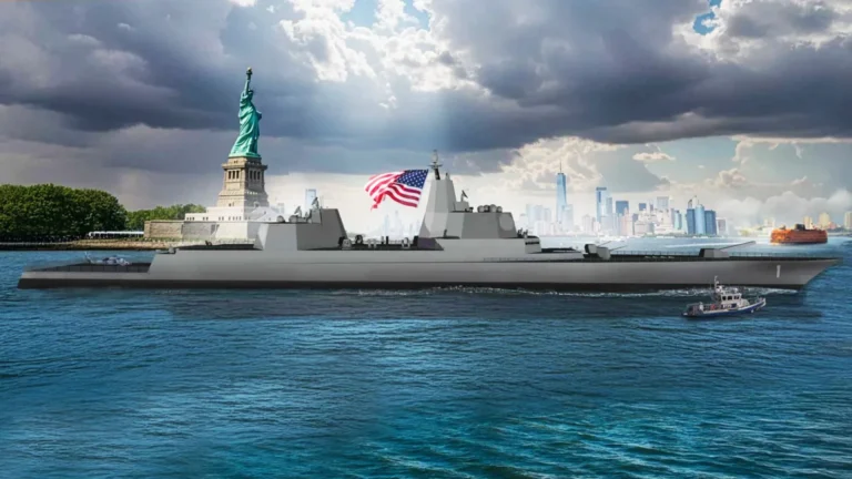 Nukleáris meghajtású, elektromos sínágyúval felszerelt csatahajó lesz a USS Defiant, az első Trump-osztályú hadihajó